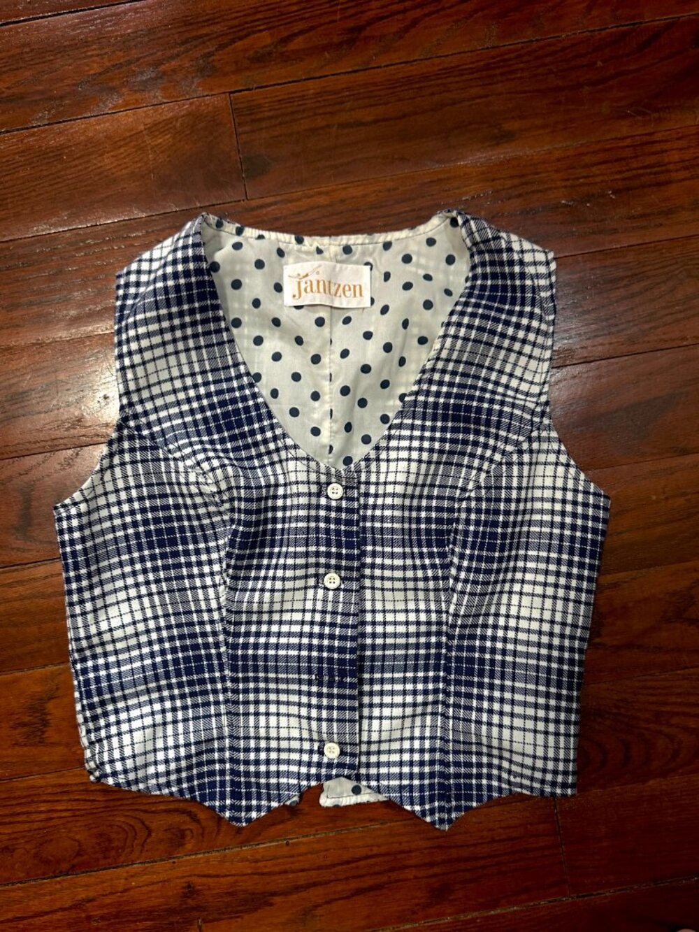 Vintage Jantzen Stripe & Polka Dot Vest - Picture 3 of 13